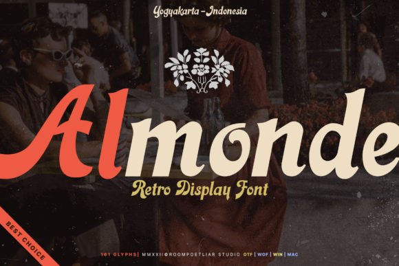 Almonde: A Retro Display Font for Vintage Branding