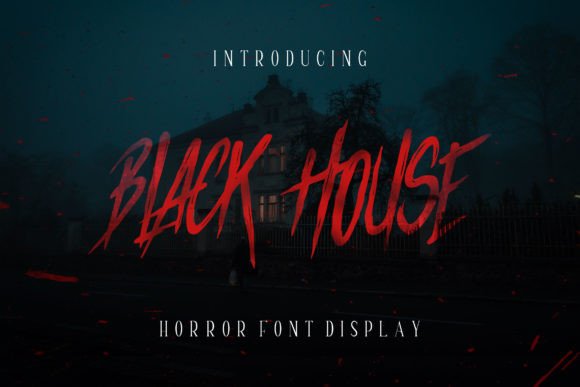 Black House: A Gory Display Font for Web Design