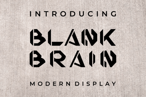 Blank Brain: A Bold Display Font for Modern Branding