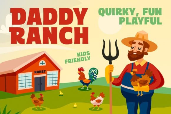 Daddy Ranch: A Quirky Display Font for Joyful Web Design