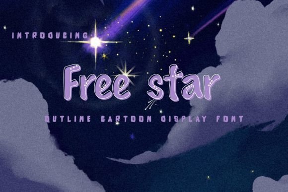 Free Star: The Outline Display Font for Digital Brands