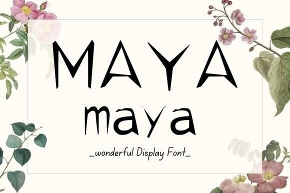 Maya: A Whimsical Display Font for Handmade Brands