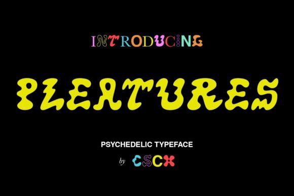 Pleatures Font: A Groovy Display Typeface for Web Headers
