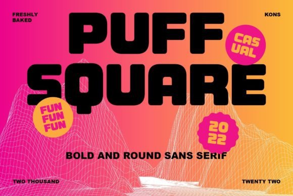 Puff Square: The Playful Display Font for Modern Web Design