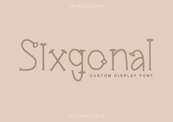 Sixgonal: A Unique Display Font for Modern Branding