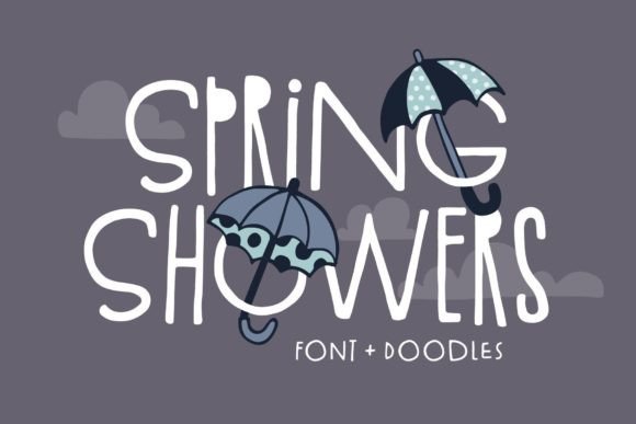Spring Showers: A Delicate Display Font for Editorial Design