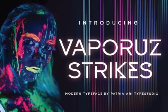 Vaporuz Strikes: A Modern Display Font for Future-Ready Editorial Design