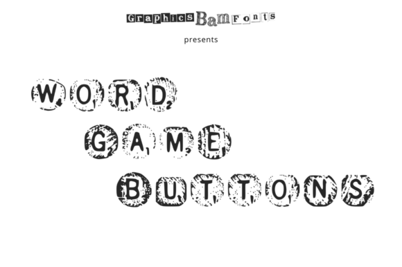 Word Game Buttons Font for Small Business Branding